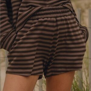 Daily Drills Striped Cotton Shorts